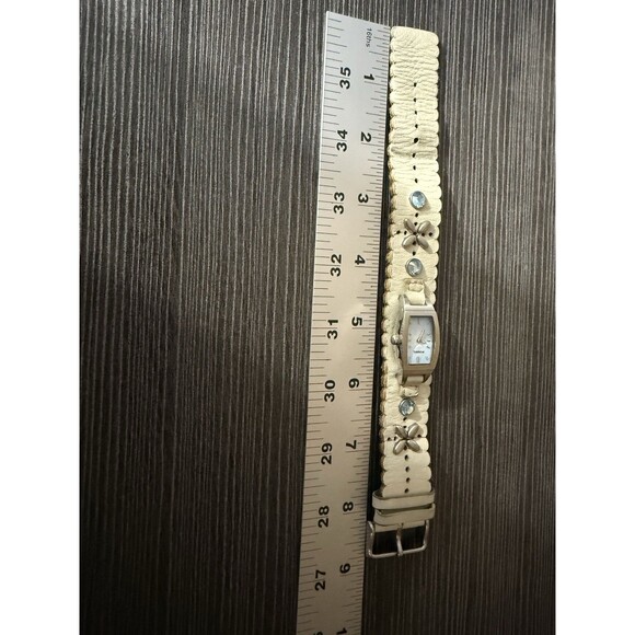 NEW Vintage 2000s Fossil Leather Watch Strap RARE Blue Face Beauty Y2K Rustic - Picture 13 of 13